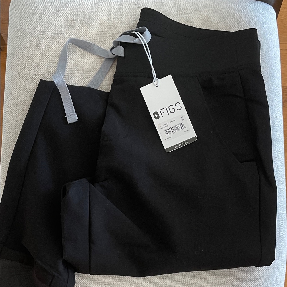 Figs Jet Black Professional Scrub Pants